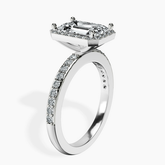 Platinum Lumina Halo Lab Diamond Eternity Ring standing product image one