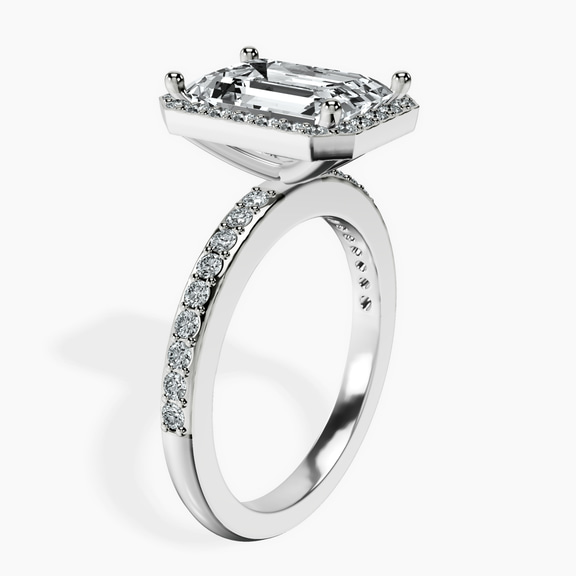 Platinum Lumina Halo Lab Diamond Eternity Ring standing product image one
