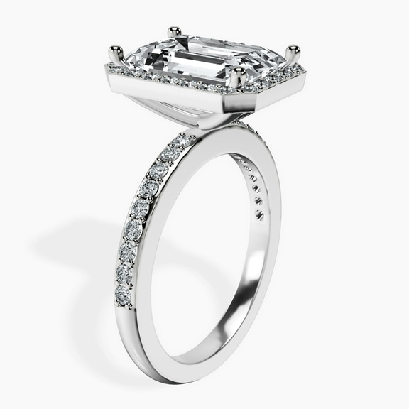 Platinum Lumina Halo Lab Diamond Eternity Ring standing product image one