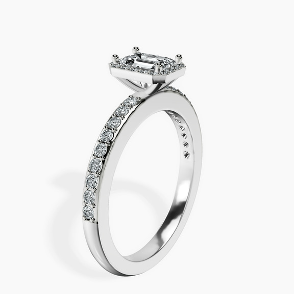 Platinum Lumina Halo Lab Diamond Eternity Ring standing product image one