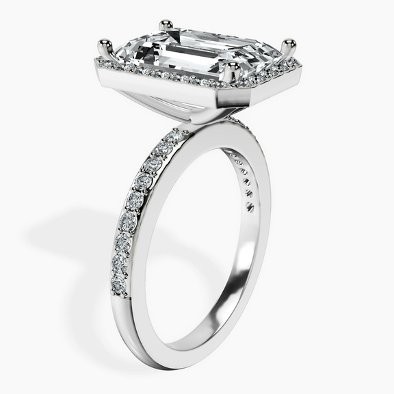 Platinum Lumina Halo Lab Diamond Eternity Ring standing product image one