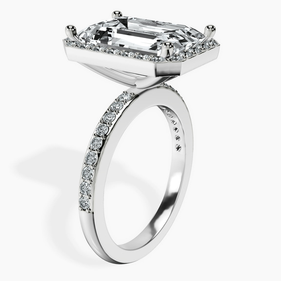 Platinum Lumina Halo Lab Diamond Eternity Ring standing product image one