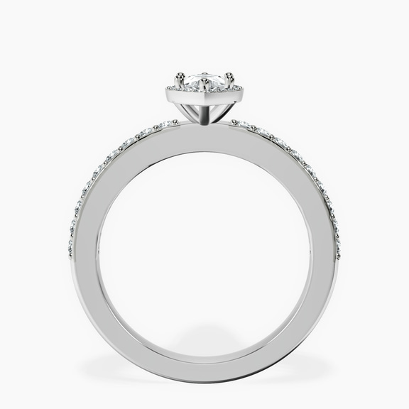 Platinum Lumina Halo Lab Diamond Eternity Ring side right image one