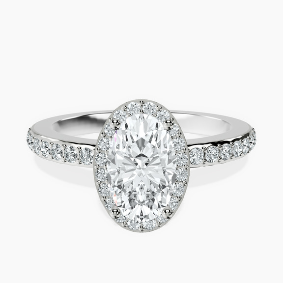 Platinum Lumina Halo Lab Diamond Eternity Ring front image