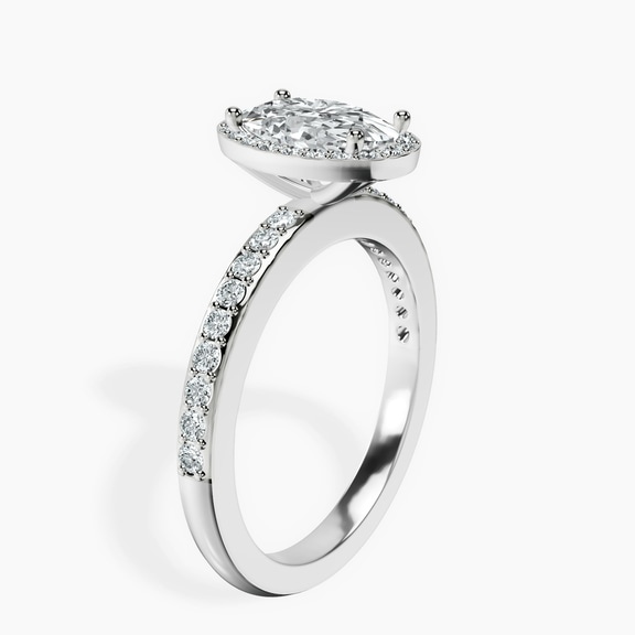 Platinum Lumina Halo Lab Diamond Eternity Ring standing product image one