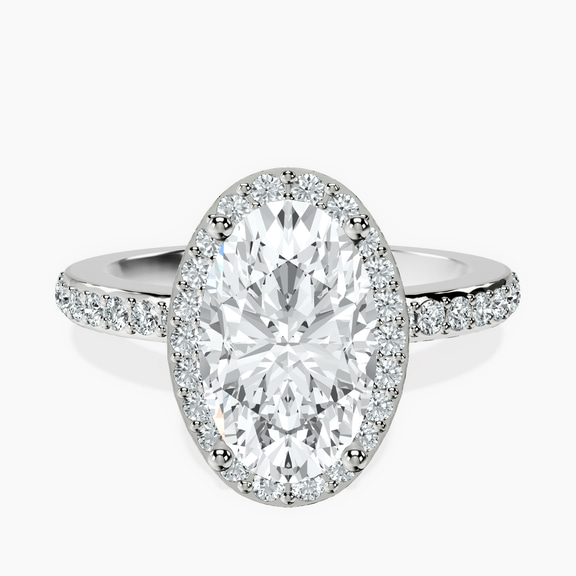 Platinum Lumina Halo Lab Diamond Eternity Ring front image