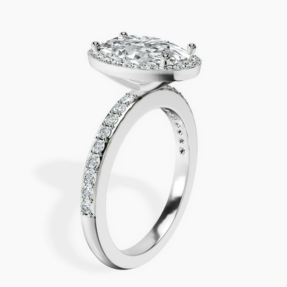 Platinum Lumina Halo Lab Diamond Eternity Ring standing product image one