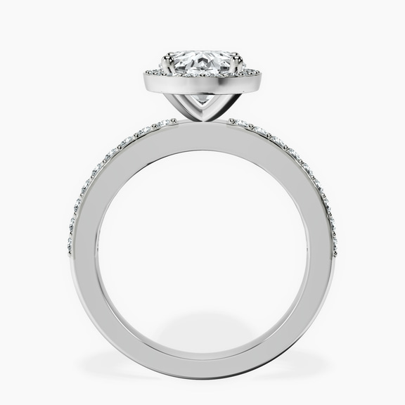 Platinum Lumina Halo Lab Diamond Eternity Ring side right image one