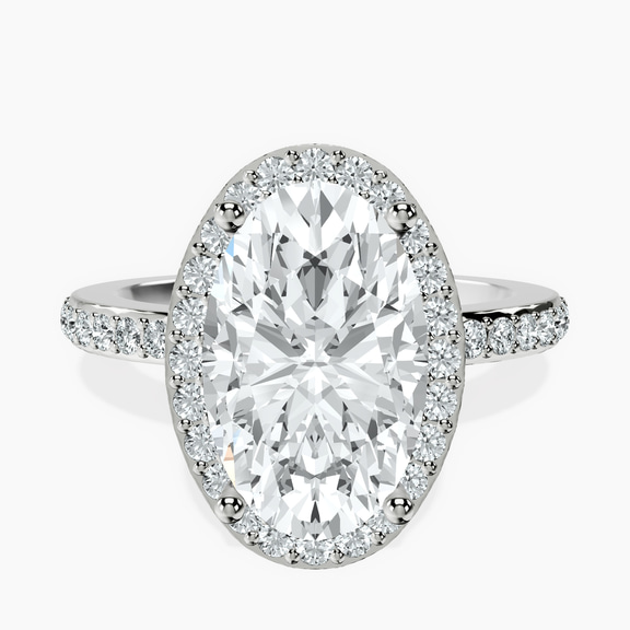 Platinum Lumina Halo Lab Diamond Eternity Ring front image