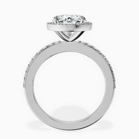 Platinum Lumina Halo Lab Diamond Eternity Ring side right image one