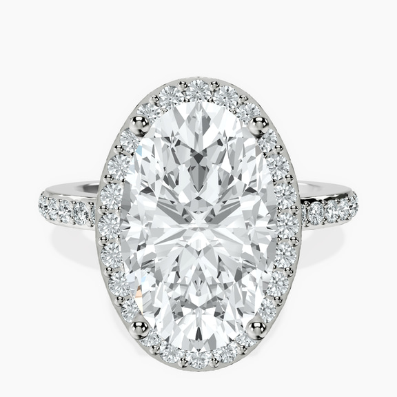 Platinum Lumina Halo Lab Diamond Eternity Ring front image
