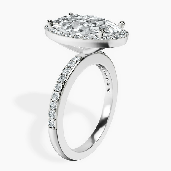 Platinum Lumina Halo Lab Diamond Eternity Ring standing product image one
