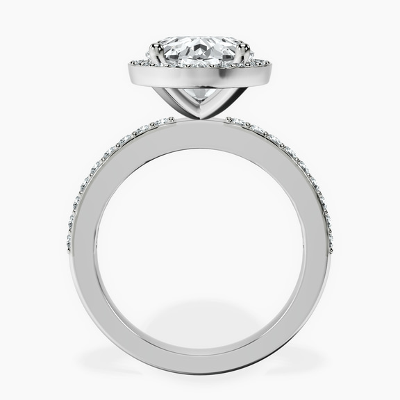 Platinum Lumina Halo Lab Diamond Eternity Ring side right image one