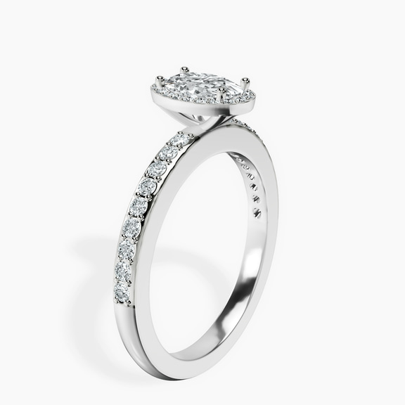 Platinum Lumina Halo Lab Diamond Eternity Ring standing product image one