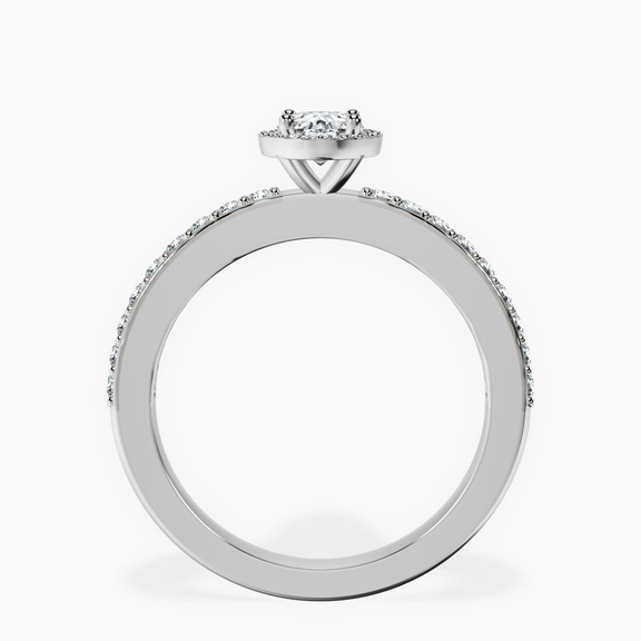 Platinum Lumina Halo Lab Diamond Eternity Ring side right image one