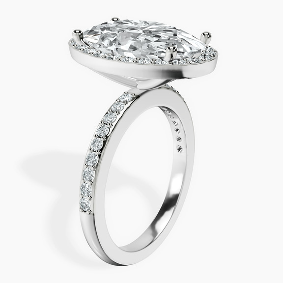 Platinum Lumina Halo Lab Diamond Eternity Ring standing product image one