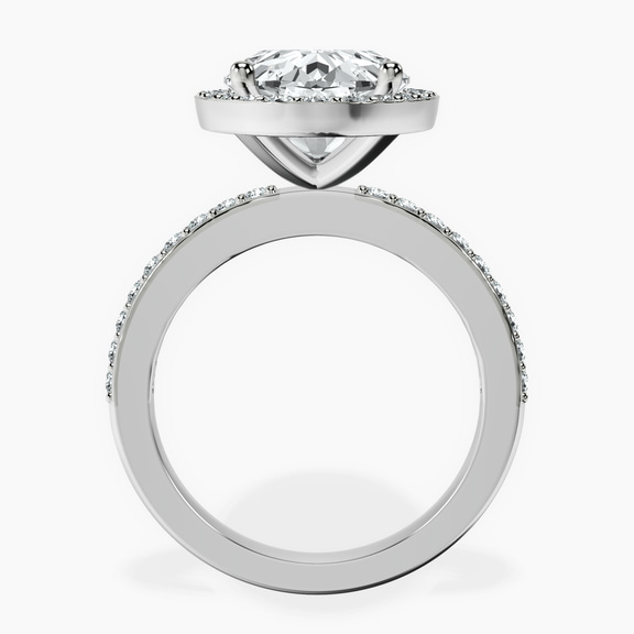 Platinum Lumina Halo Lab Diamond Eternity Ring side right image one