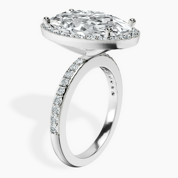 Platinum Lumina Halo Lab Diamond Eternity Ring standing product image one