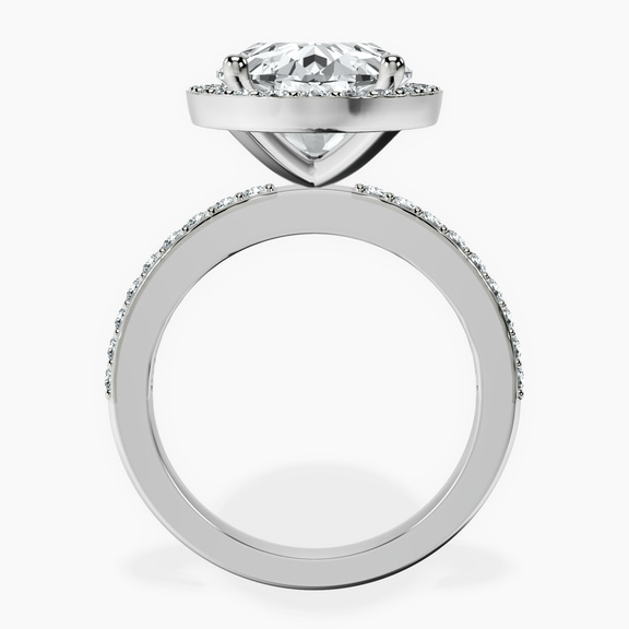 Platinum Lumina Halo Lab Diamond Eternity Ring side right image one