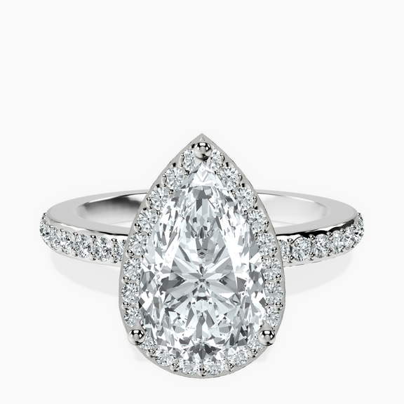 Platinum Lumina Halo Lab Diamond Eternity Ring front image