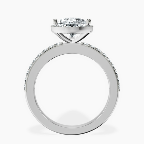 Platinum Lumina Halo Lab Diamond Eternity Ring side right image one
