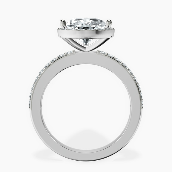 Platinum Lumina Halo Lab Diamond Eternity Ring side right image one