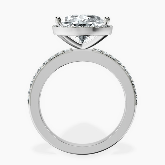 Platinum Lumina Halo Lab Diamond Eternity Ring side right image one