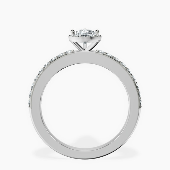 Platinum Lumina Halo Lab Diamond Eternity Ring side right image one