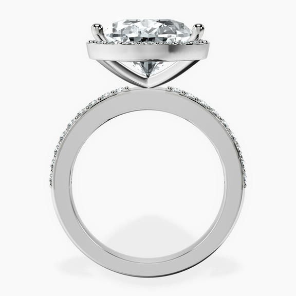 Platinum Lumina Halo Lab Diamond Eternity Ring side right image one