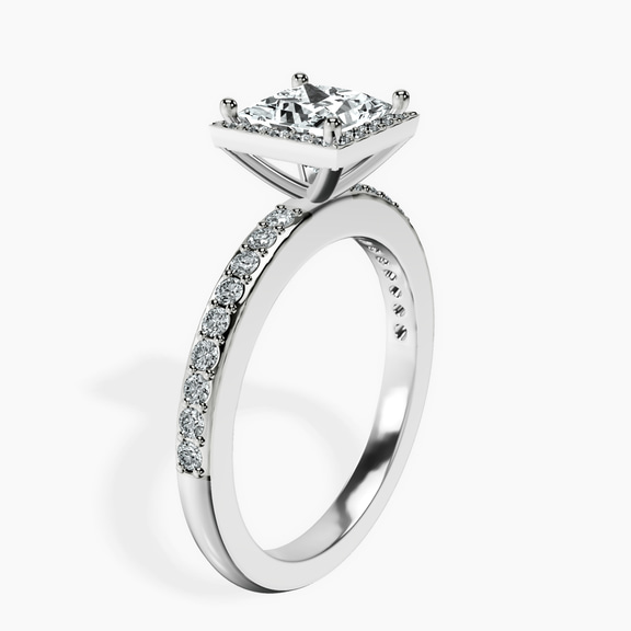 Platinum Lumina Halo Lab Diamond Eternity Ring standing product image one