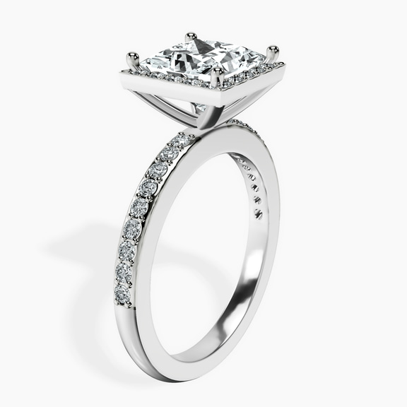 Platinum Lumina Halo Lab Diamond Eternity Ring standing product image one