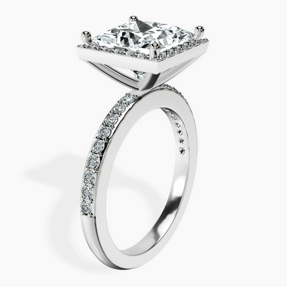 Platinum Lumina Halo Lab Diamond Eternity Ring standing product image one