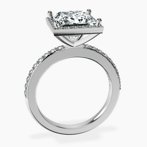 Platinum Lumina Halo Lab Diamond Eternity Ring side right image one