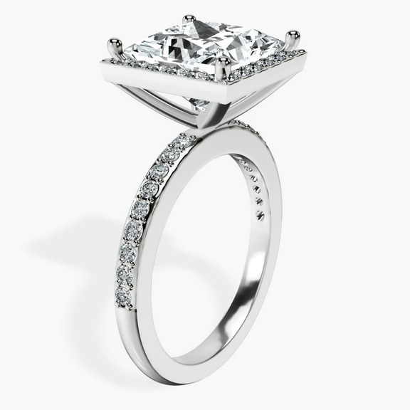 Platinum Lumina Halo Lab Diamond Eternity Ring standing product image one