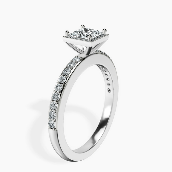 Platinum Lumina Halo Lab Diamond Eternity Ring standing product image one
