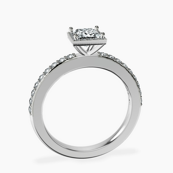 Platinum Lumina Halo Lab Diamond Eternity Ring side right image one