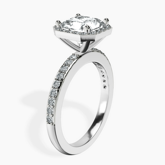 Platinum Lumina Halo Lab Diamond Eternity Ring standing product image one