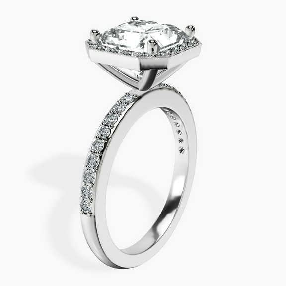 Platinum Lumina Halo Lab Diamond Eternity Ring standing product image one