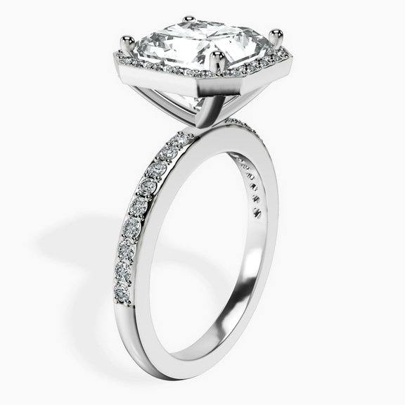 Platinum Lumina Halo Lab Diamond Eternity Ring standing product image one