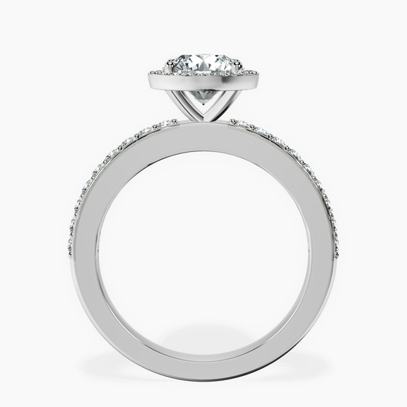 Platinum Lumina Halo Lab Diamond Eternity Ring side right image one