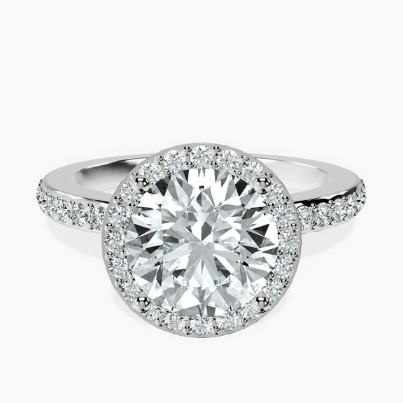 10kt White Gold Lumina Halo Lab Diamond Eternity Ring front image