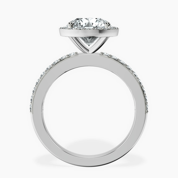 Platinum Lumina Halo Lab Diamond Eternity Ring side right image one