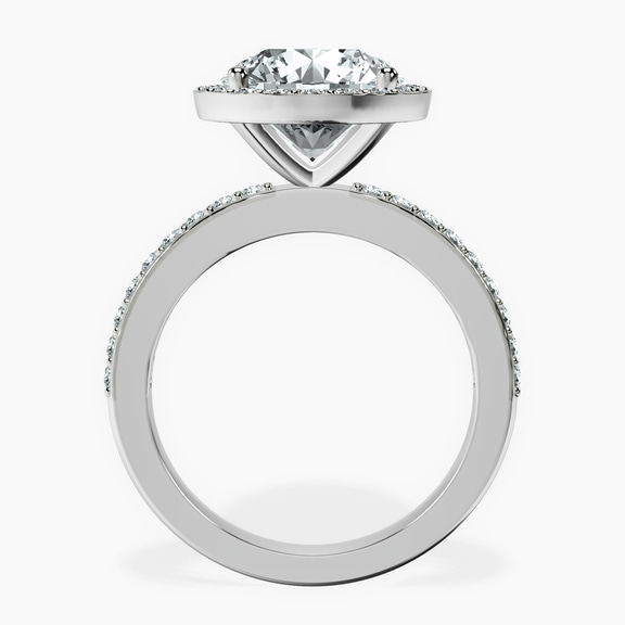Platinum Lumina Halo Lab Diamond Eternity Ring side right image one