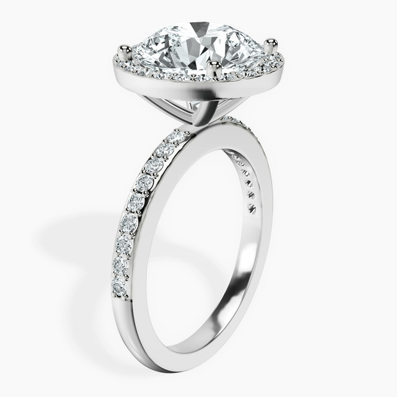 Platinum Lumina Halo Lab Diamond Eternity Ring standing product image one