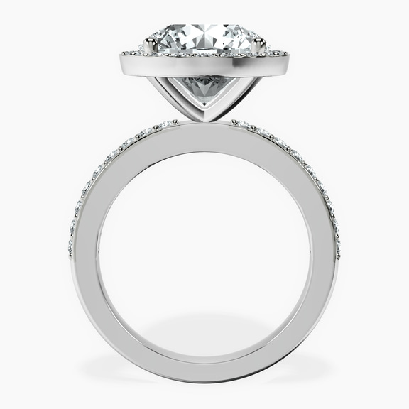 Platinum Lumina Halo Lab Diamond Eternity Ring side right image one