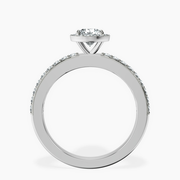Platinum Lumina Halo Lab Diamond Eternity Ring side right image one