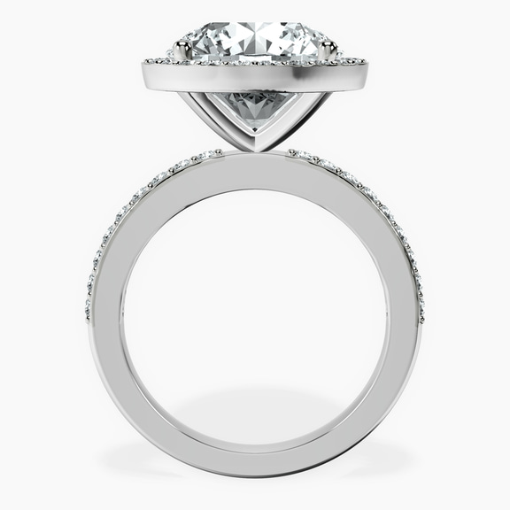 Platinum Lumina Halo Lab Diamond Eternity Ring side right image one