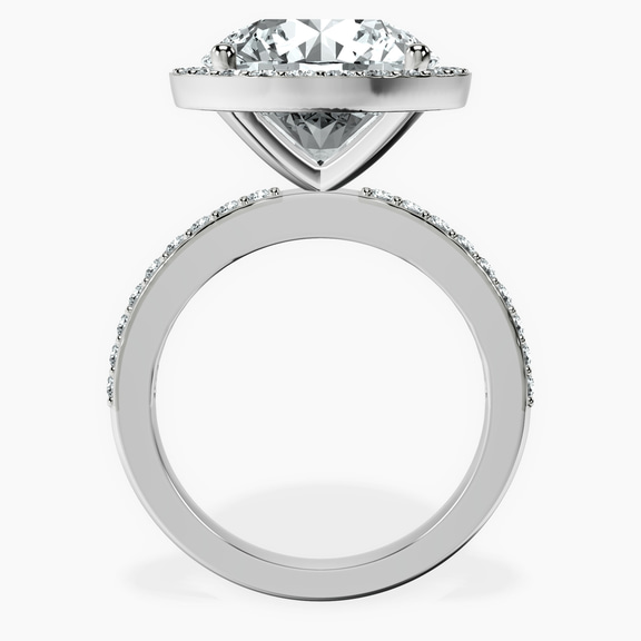 Platinum Lumina Halo Lab Diamond Eternity Ring side right image one