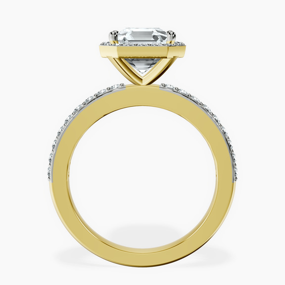 18kt Yellow Gold Lumina Halo Lab Diamond Eternity Ring side right image one