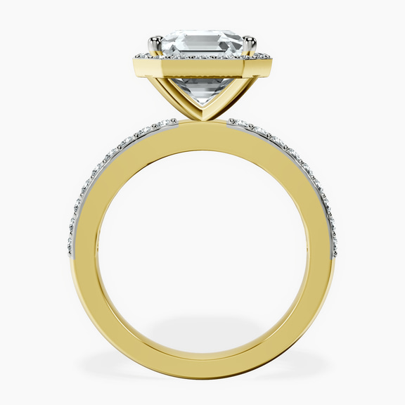 10kt Yellow Gold Lumina Halo Lab Diamond Eternity Ring side right image one